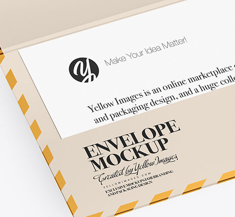 موکاپ پاکت باز نامه   Opened Paper Envelope Mockup