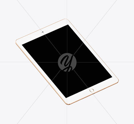 موکاپ زیبای آیپد طلایی   Gold IPad Mockup