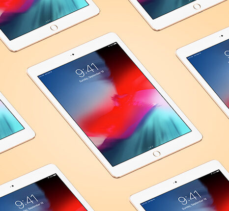 موکاپ زیبای آیپد طلایی   Gold IPad Mockup
