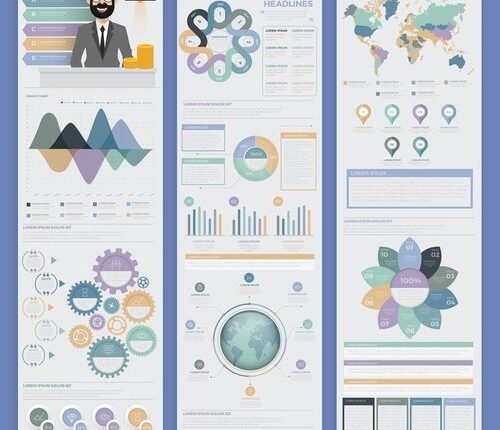 وکتور های آماده اینفوگرافیک با موضوع اطلاعات   Infographics