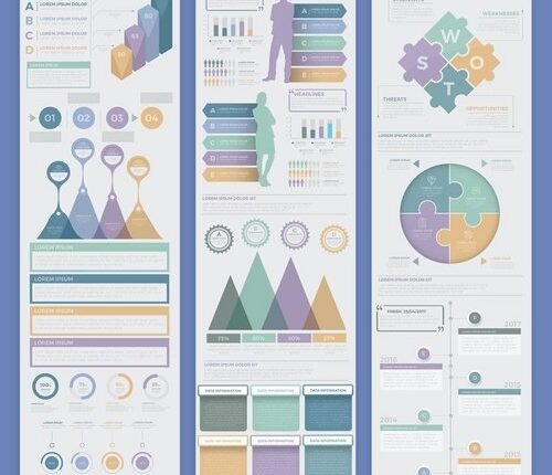 وکتور های آماده اینفوگرافیک با موضوع اطلاعات   Infographics