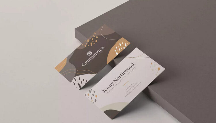 کارت ویزیت لایه باز با طرح انتزاعی   Abstract Business Card