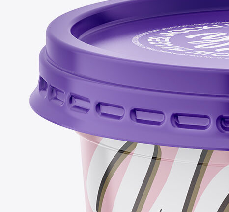 موکاپ لیوان پلاستیکی 500 گرمی   500g Plastic Cup Mockup