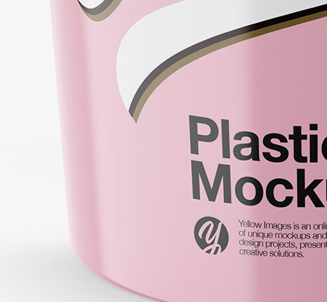 موکاپ لیوان پلاستیکی 500 گرمی   500g Plastic Cup Mockup