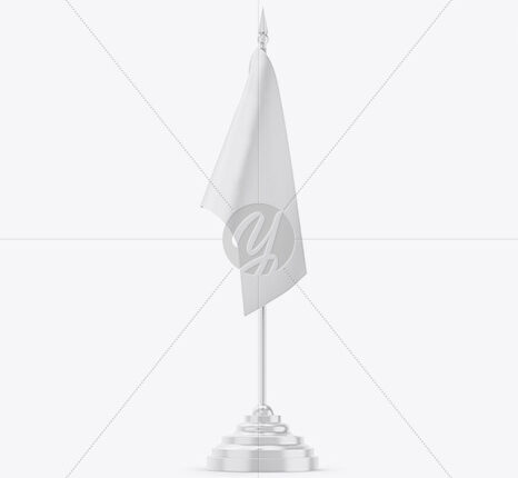 موکاپ پرچم رومیزی   Matte Desk Flag Mockup