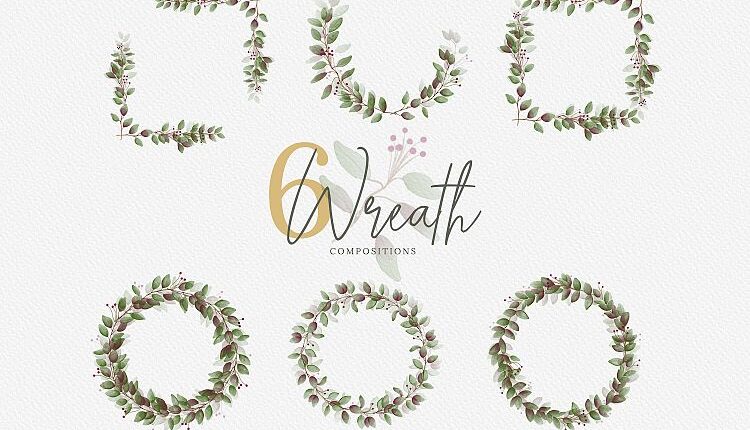 سری دوم تصاویر png گل ها و گیاهان جنگلی   Watercolor Forest