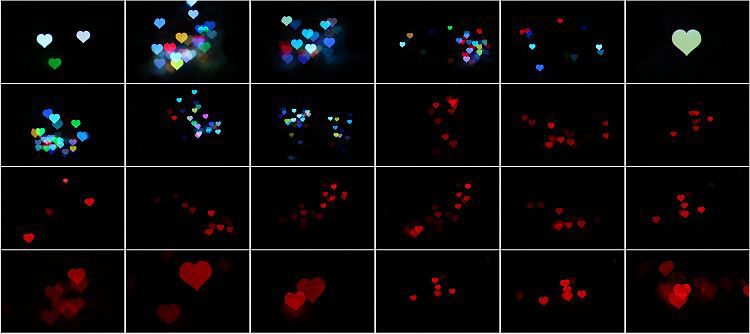 60 افکت نوری قلب عاشقانه   Lovely lights Effect Photo