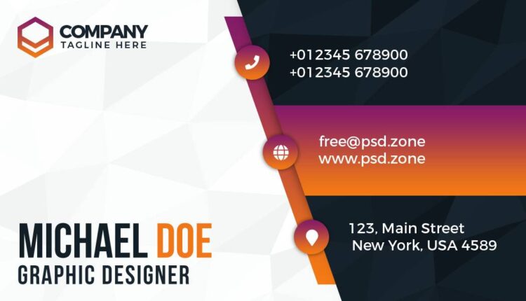 فایل لایه باز کارت ویزیت شیک   Business Card Design Templates