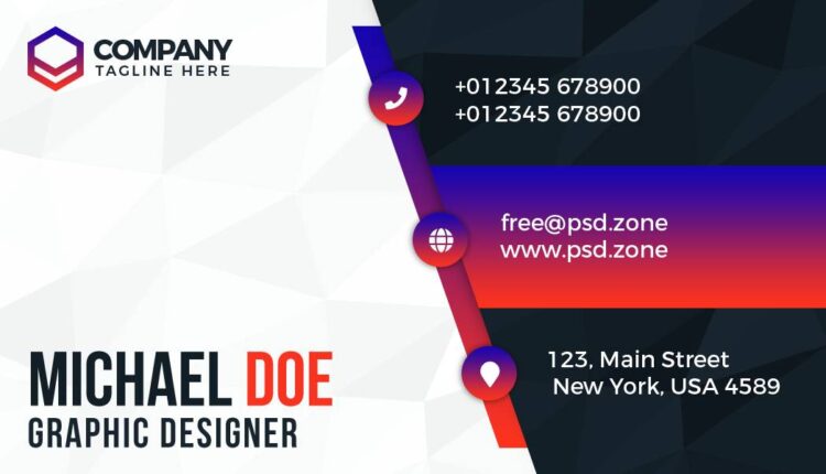 فایل لایه باز کارت ویزیت شیک   Business Card Design Templates