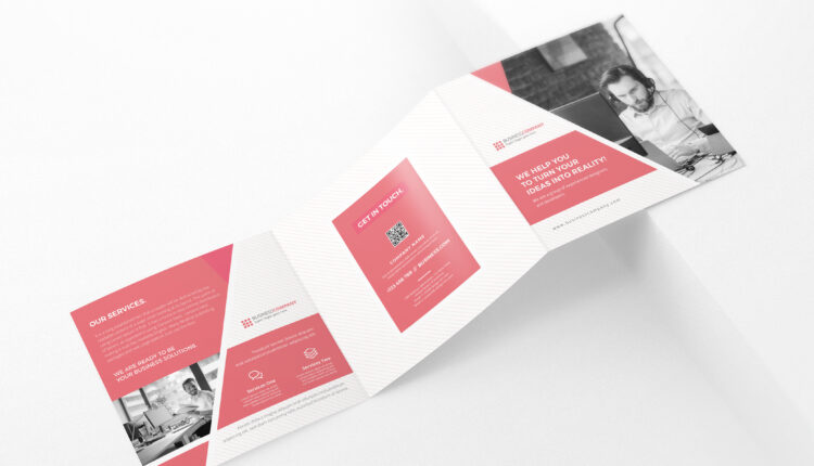 بروشور لایه باز سه لت تجاری   Square Trifold Brochure