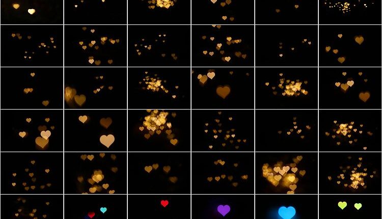 60 افکت نوری قلب عاشقانه   Lovely lights Effect Photo