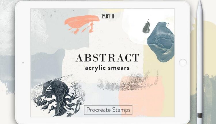 براش لکه های رنگی اکریلیک   Abstract Procreate Stamps