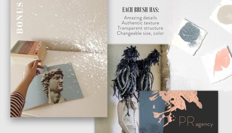 براش لکه های رنگی اکریلیک   Abstract Procreate Stamps