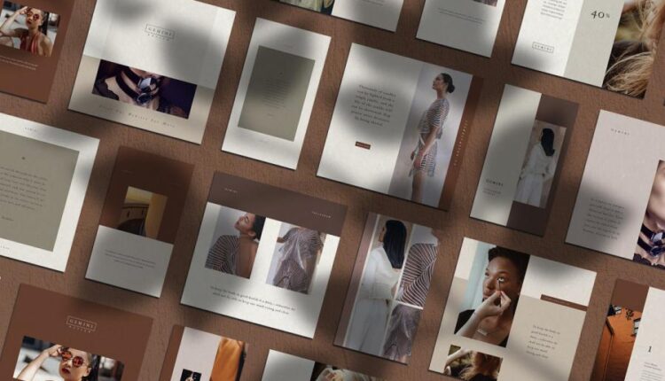 قالب های آماده پست و استوری اینستاگرام   Gemini Instagram Pack