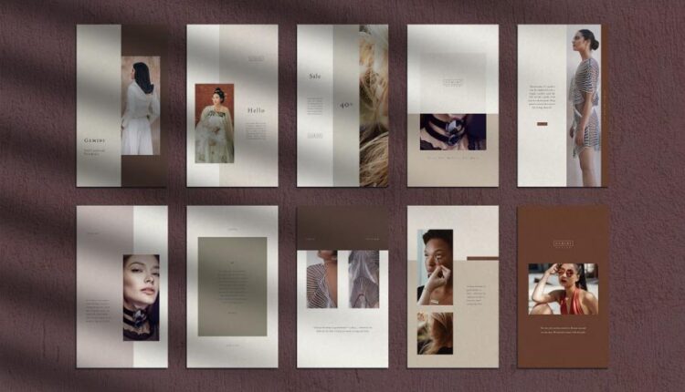 قالب های آماده پست و استوری اینستاگرام   Gemini Instagram Pack