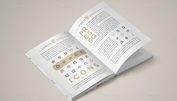 موکاپ کتاب با جلد گالینگور   Book Mock Up Set