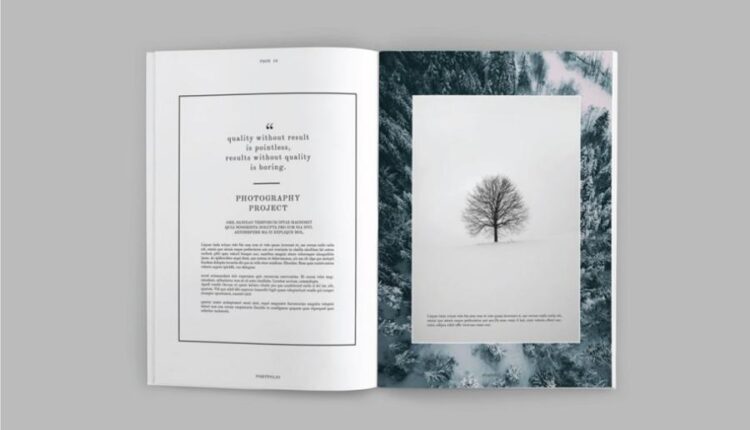 فایل لایه باز مجله و پورتفولیو عکاسی   Portfolio Template Vol.1