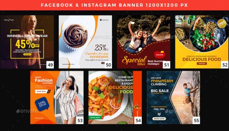 55 طرح آماده پست اینستاگرام و فیسبوک   Facebook Banners