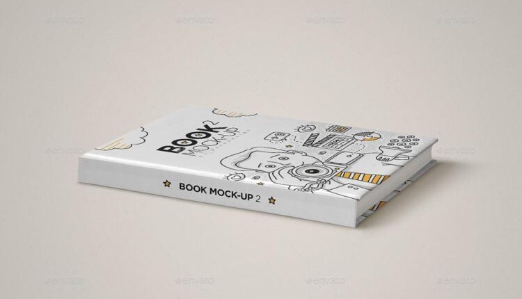 موکاپ کتاب با جلد گالینگور   Book Mock Up Set