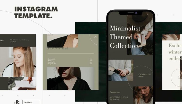 مجموعه کلاسیک قالب آماده پست و استوری اینستاگرام   Instagram