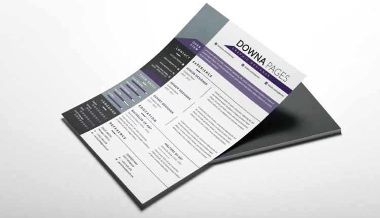 فایل لایه باز قالب آماده رزومه شخصی   Clean Elegant Resume