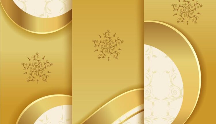 وکتور های انتزاعی با نقوش هندسی   decor golden background