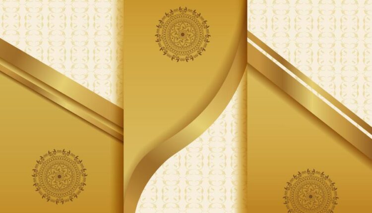 وکتور های انتزاعی با نقوش هندسی   decor golden background
