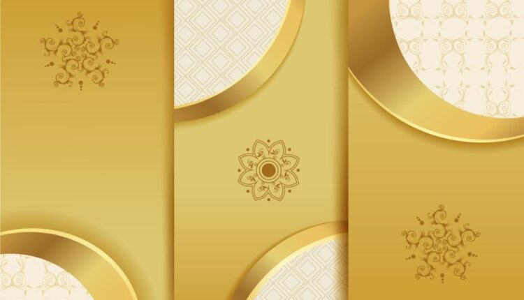وکتور های انتزاعی با نقوش هندسی   decor golden background