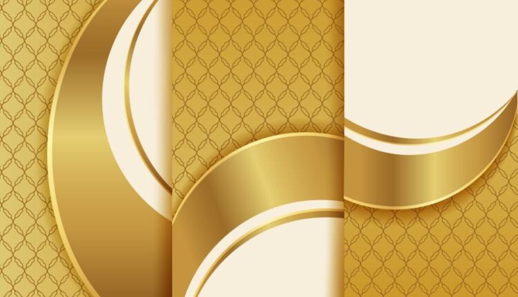 وکتور های انتزاعی با نقوش هندسی   decor golden background