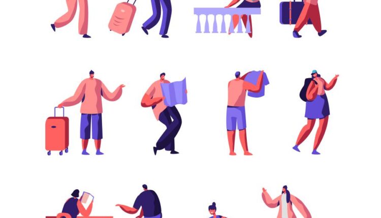 کاراکتر تصویر سازی مردم در تیپ ها و مشاغل مختلف   Cartoon flat