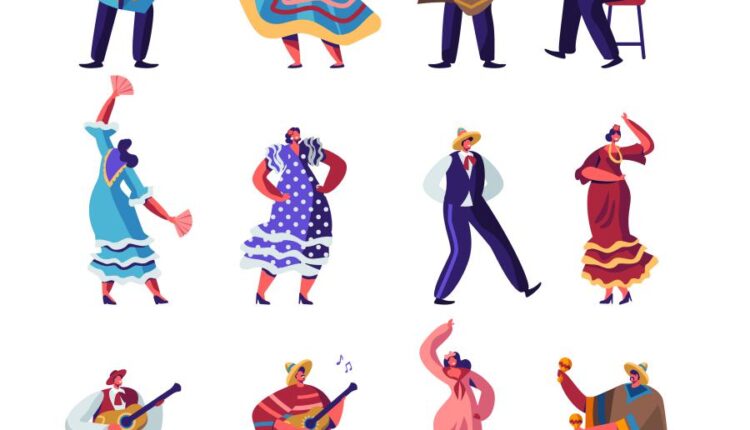 کاراکتر تصویر سازی مردم در تیپ ها و مشاغل مختلف   Cartoon flat