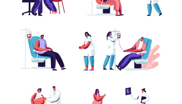 کاراکتر تصویر سازی مردم در تیپ ها و مشاغل مختلف   Cartoon flat