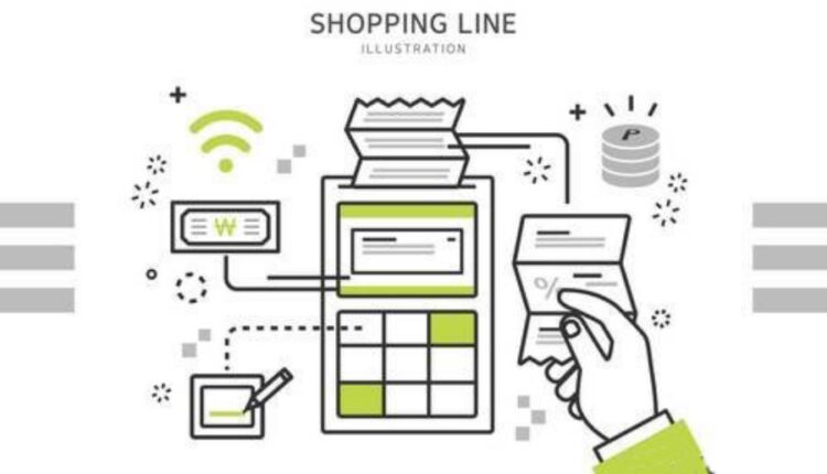 وکتور های تصویرسازی خطی با موضوع خرید   Line Shopping