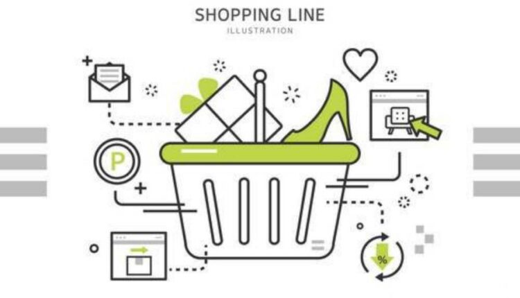 وکتور های تصویرسازی خطی با موضوع خرید   Line Shopping