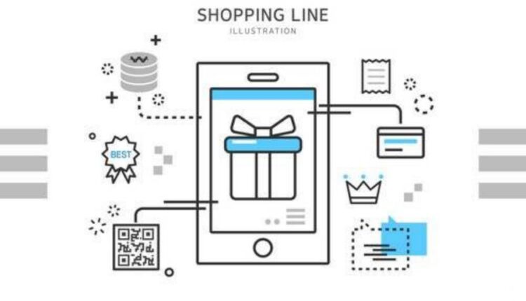 وکتور های تصویرسازی خطی با موضوع خرید   Line Shopping