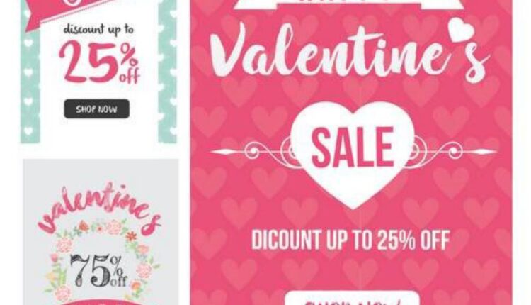 طرح لایه باز حراجی ولنتاین   Modern Valentine Sale