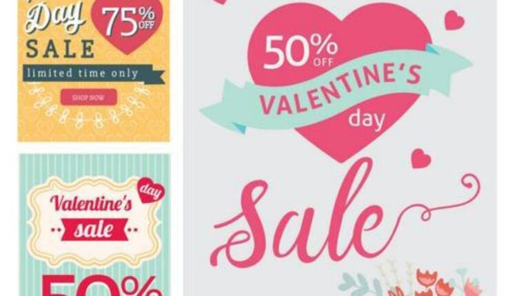 طرح لایه باز حراجی ولنتاین   Modern Valentine Sale