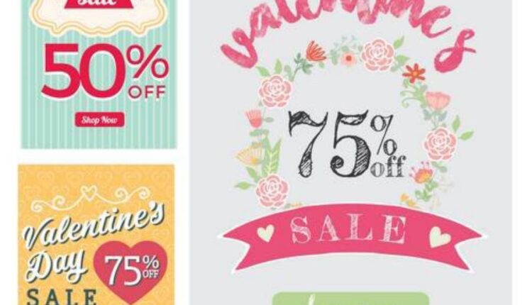 طرح لایه باز حراجی ولنتاین   Modern Valentine Sale