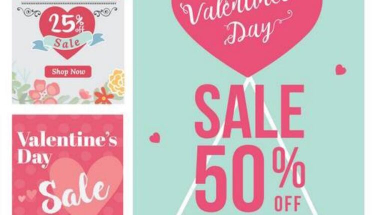 طرح لایه باز حراجی ولنتاین   Modern Valentine Sale