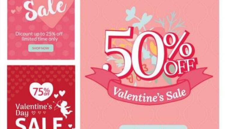 طرح لایه باز حراجی ولنتاین   Modern Valentine Sale
