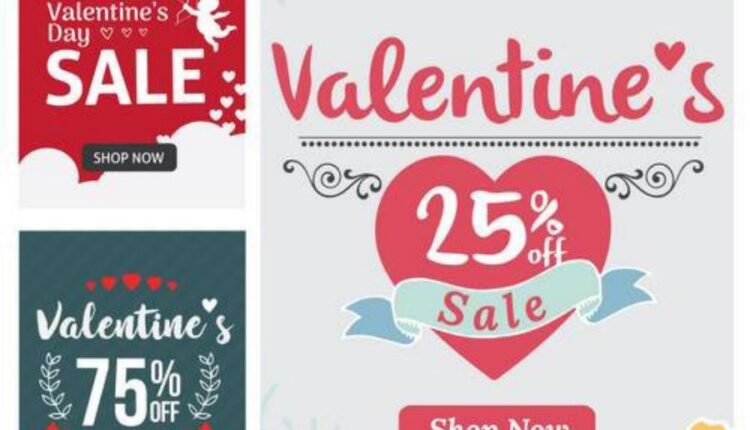 طرح لایه باز حراجی ولنتاین   Modern Valentine Sale