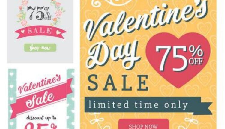 طرح لایه باز حراجی ولنتاین   Modern Valentine Sale