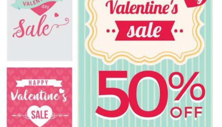 طرح لایه باز حراجی ولنتاین   Modern Valentine Sale