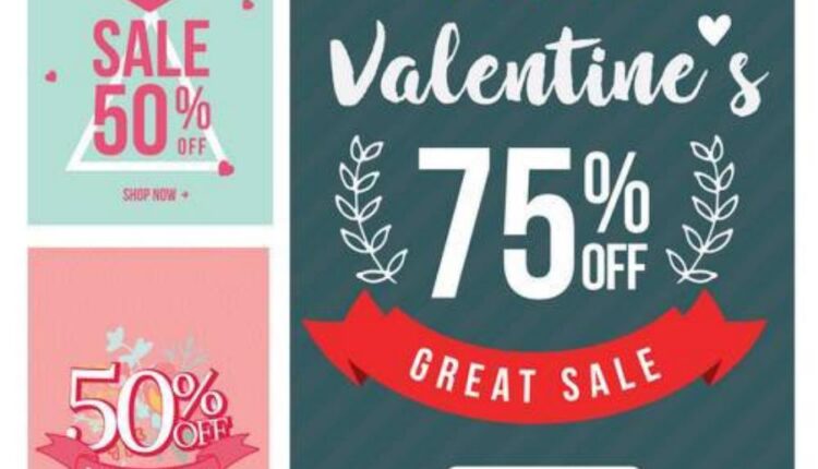 طرح لایه باز حراجی ولنتاین   Modern Valentine Sale