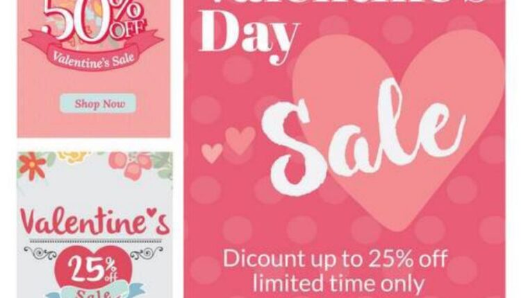 طرح لایه باز حراجی ولنتاین   Modern Valentine Sale