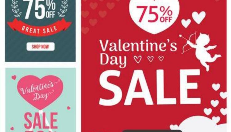 طرح لایه باز حراجی ولنتاین   Modern Valentine Sale