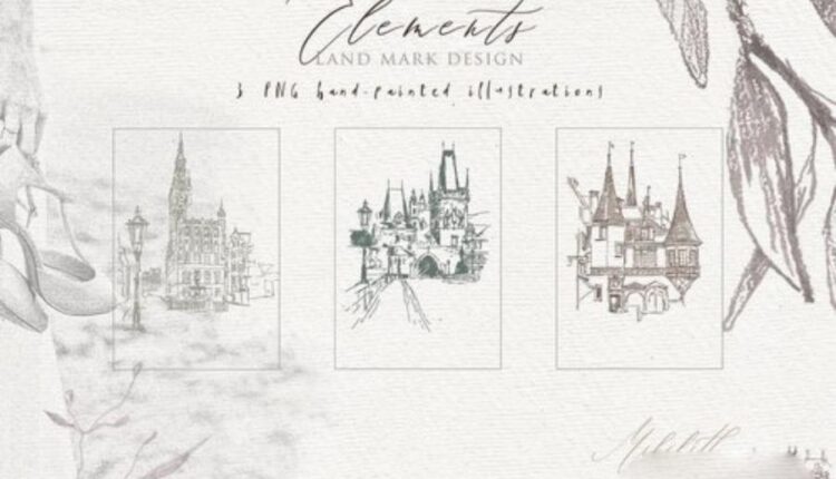 تصاویر png آبرنگی انواع گیاهان   LOGO ELEMENTS