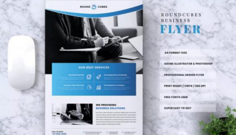 فایل لایه باز تراکت شرکت بازرگانی   Multipurpose Business Flyer