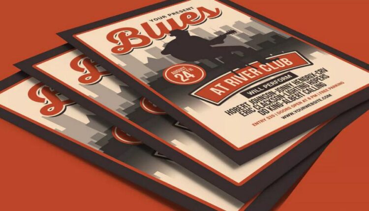 فایل لایه باز پوستر کنسرت موسیقی   Blues Music Flyer