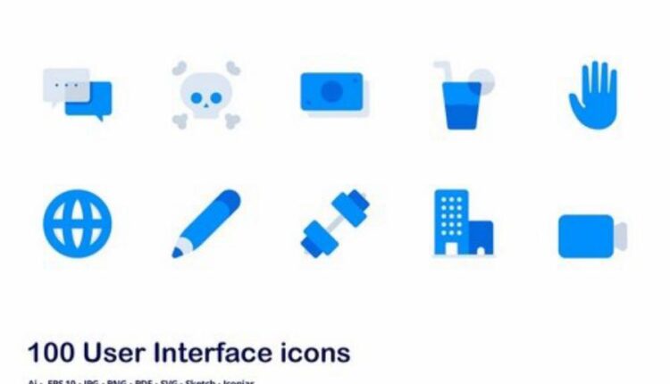 100 آیکون رنگی برای Accent Duo Tone Flat Icons   UI